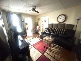 59-61 Waite St, Malden, MA 02148 - living room with ceiling fan