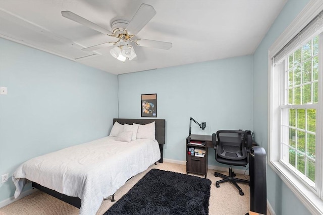 16 Preserve Way, Sturbridge, MA 01566 - carpeted bedroom featuring multiple windows, baseboards, a ceiling fan, and a desk