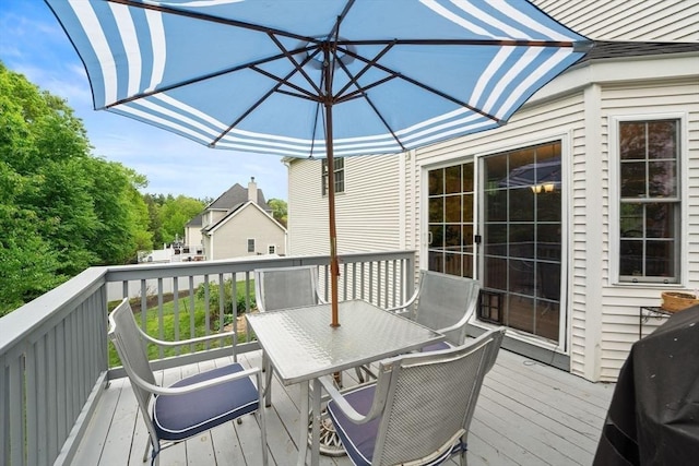 16 Preserve Way, Sturbridge, MA 01566 - wooden terrace with outdoor dining space