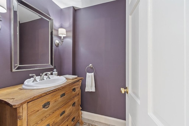 22 High St, Southborough, MA 01772 - bathroom with vanity and baseboards