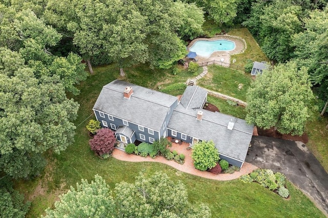22 High St, Southborough, MA 01772 - aerial view of property and surrounding area with a pool