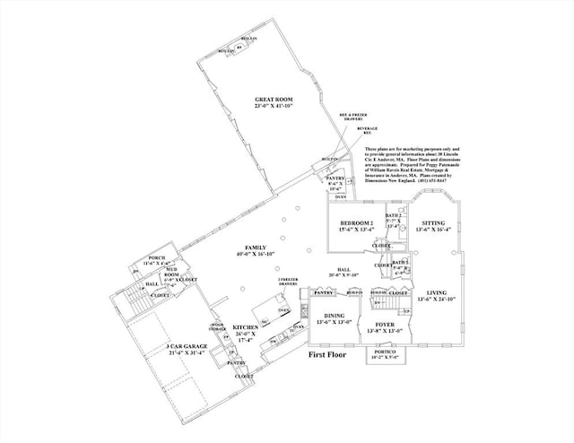 38 Lincoln Cir E, Andover, MA 01810 - view of home floor plan