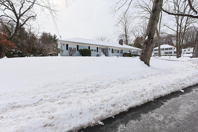 view of single story home