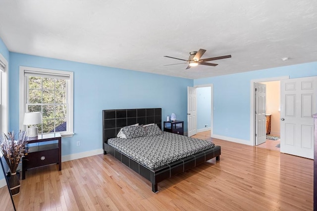 29 Regatta Dr, Attleboro, MA 02703 - bedroom featuring light wood-type flooring, baseboards, and ceiling fan