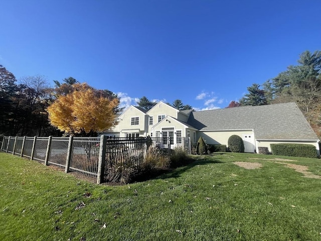 view of property exterior with a yard