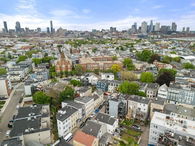 13 Knowlton St, Boston, MA 02127 - aerial view of property's location with city skyline