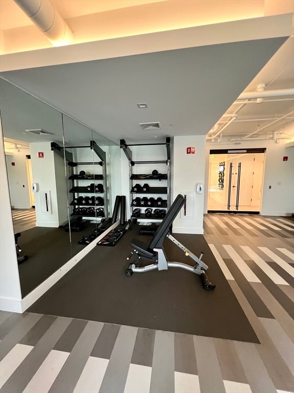 view of exercise room