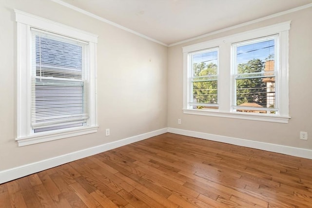 127-129 Franklin St, Malden, MA 02148 - spare room featuring ornamental molding, wood finished floors, and baseboards