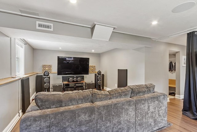 5 Holly Ter, Worcester, MA 01607 - living area featuring light wood-type flooring and recessed lighting