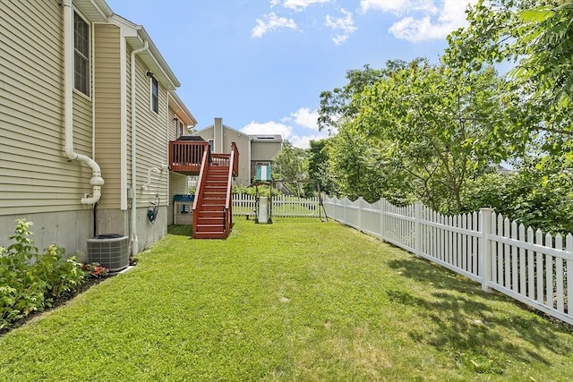 5 Holly Ter, Worcester, MA 01607 - fenced backyard featuring stairs and a deck