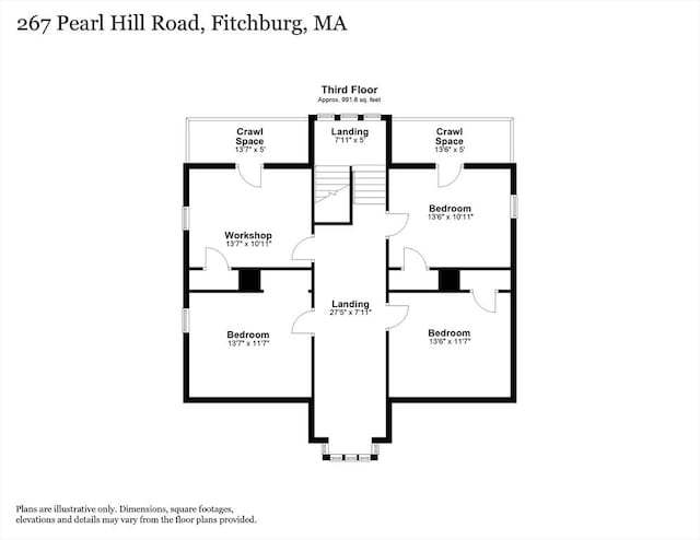 267 Pearl Hill Rd, Fitchburg, MA 01420 - property floor plan