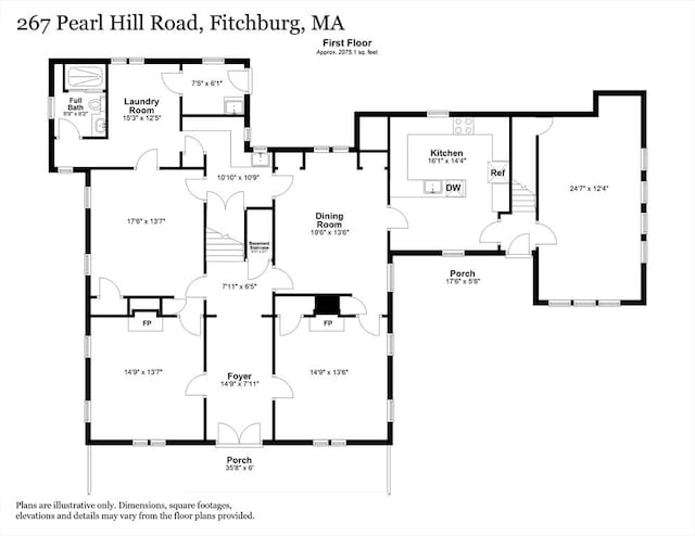 267 Pearl Hill Rd, Fitchburg, MA 01420 - home floor plan