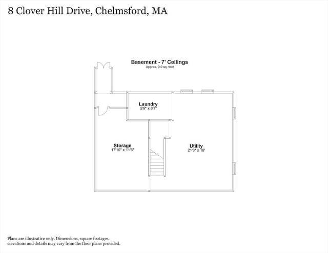 8 Clover Hill Dr, Chelmsford, MA 01824 - floor plan / room layout