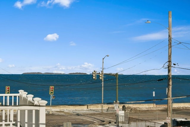 water view with fence