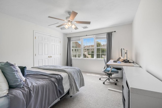 622 Hampton Way Unit 622, Abington, MA 02351 - carpeted bedroom with a desk, ceiling fan, and a closet