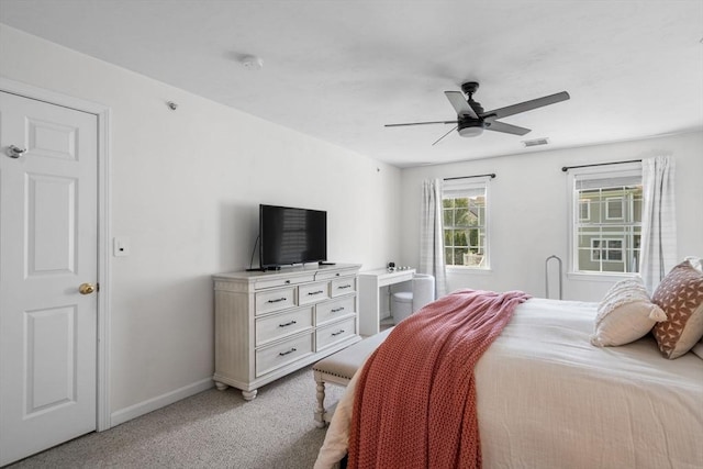 622 Hampton Way Unit 622, Abington, MA 02351 - bedroom featuring light colored carpet, baseboards, and ceiling fan