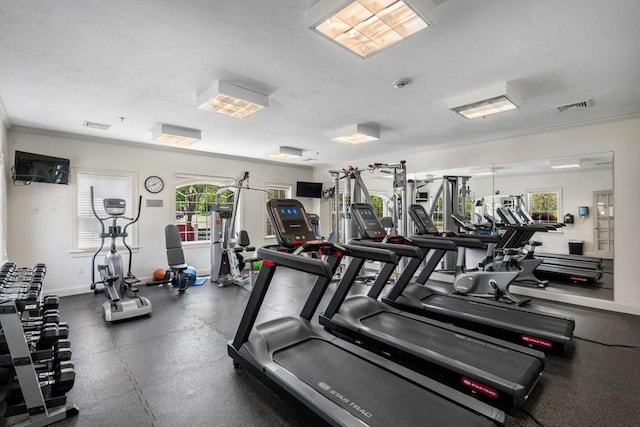 622 Hampton Way Unit 622, Abington, MA 02351 - workout area featuring baseboards and crown molding