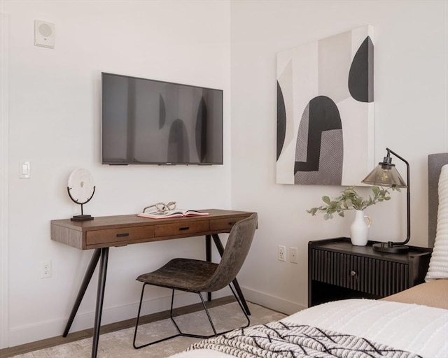 bedroom with baseboards
