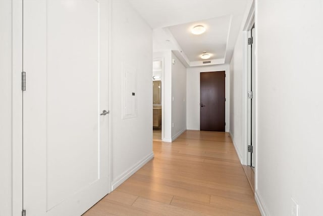 hallway featuring light hardwood / wood-style flooring