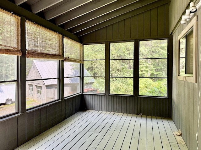 1962 Shelburne Falls Rd, Conway, MA 01341 - unfurnished sunroom with lofted ceiling and healthy amount of natural light