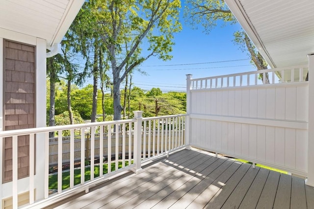 view of wooden deck