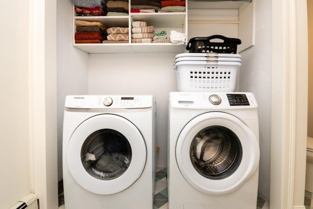 15 Dundee Rd, Quincy, MA 02171 - washroom with baseboard heating and independent washer and dryer