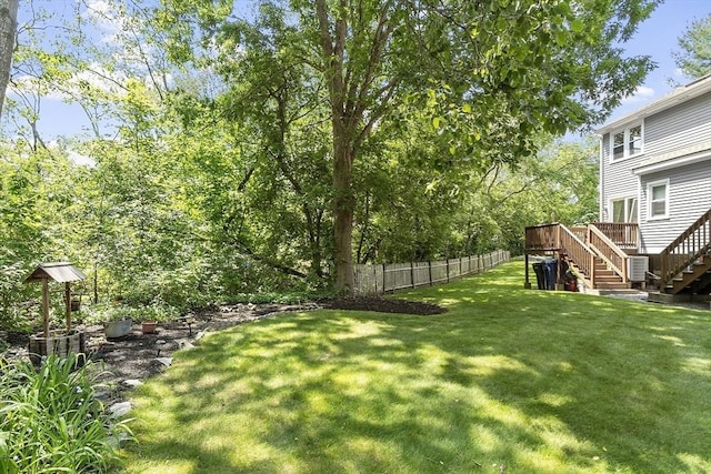 14 Russell Dr Unit 4D, Salem, MA 01970 - view of yard with stairs, a wooden deck, and central AC unit