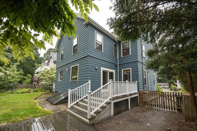 34 Lewis Ave Unit 34, Arlington, MA 02474 - back of house featuring a fenced backyard and a deck