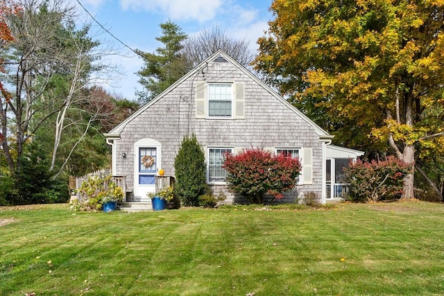 exterior space featuring a yard