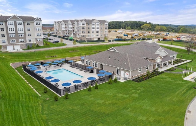 2 Codman Way Unit 301, Westborough, MA 01581 - bird's eye view of a pool