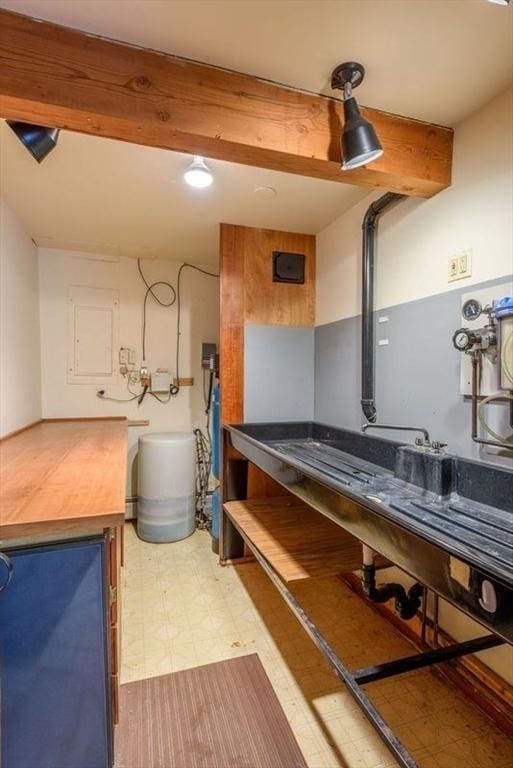 20 Lawton Rd, Leverett, MA 01054 - below grade area featuring tile patterned floors