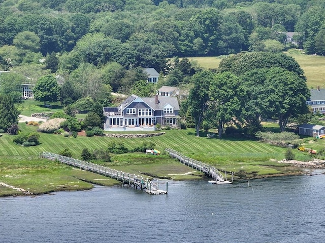 1794 Drift Unit E, Westport, MA 02790 - view from above of property with a nearby body of water and a forest