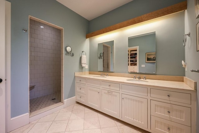 1794 Drift Unit E, Westport, MA 02790 - bathroom with double vanity and walk in shower