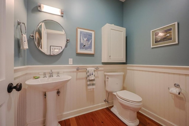 1794 Drift Unit E, Westport, MA 02790 - bathroom featuring wainscoting and wood finished floors