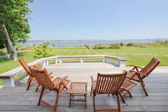 1794 Drift Unit E, Westport, MA 02790 - deck with a water view and a yard