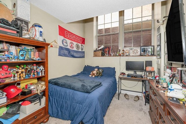 bedroom with carpet