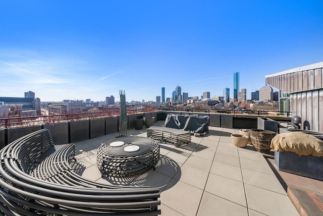 view of patio / terrace with a view of city