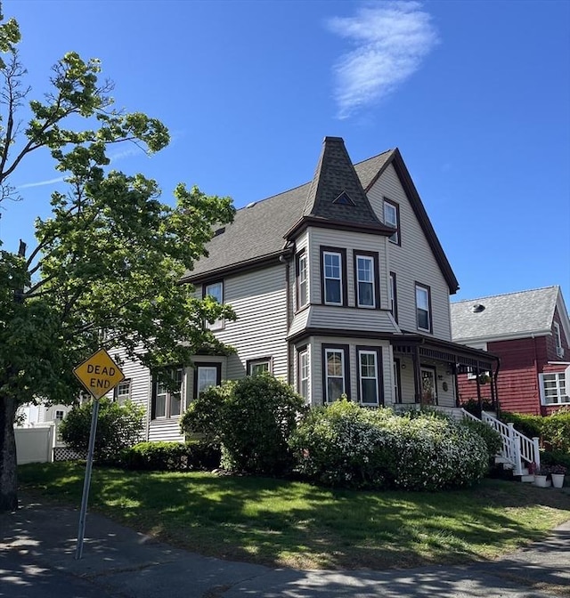 6 Minerva St, Swampscott, MA 01907 - view of front of home with a front lawn