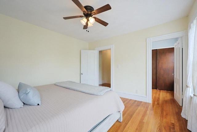 6 Minerva St, Swampscott, MA 01907 - bedroom featuring light wood-type flooring, baseboards, and ceiling fan