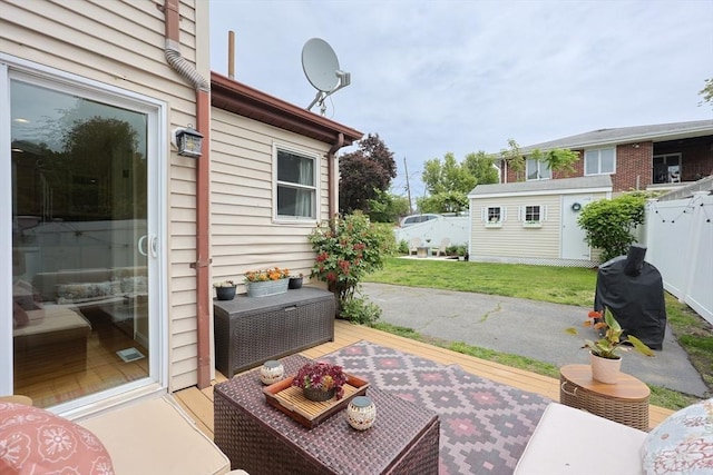 6 Minerva St, Swampscott, MA 01907 - view of patio / terrace with an outbuilding and a grill