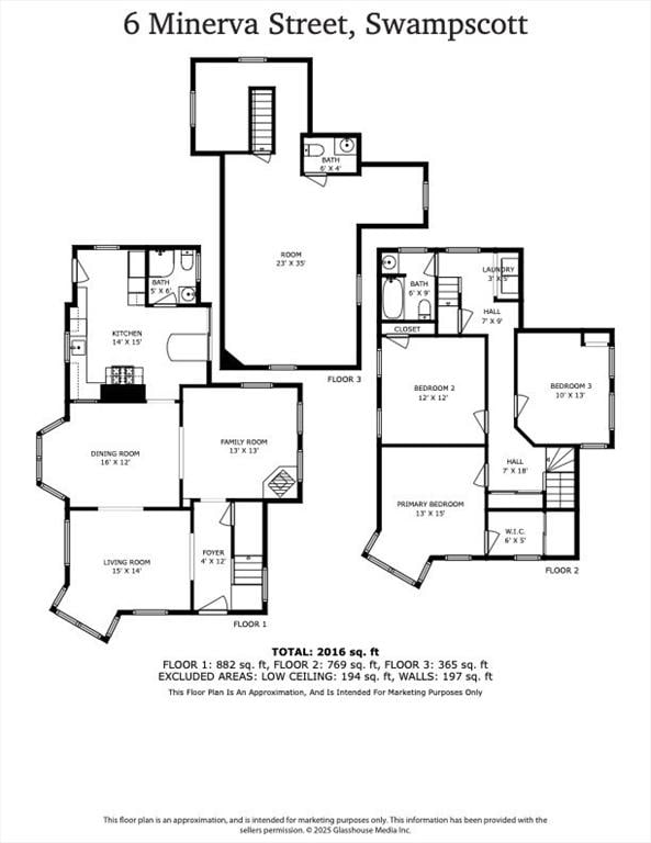 6 Minerva St, Swampscott, MA 01907 - property floor plan