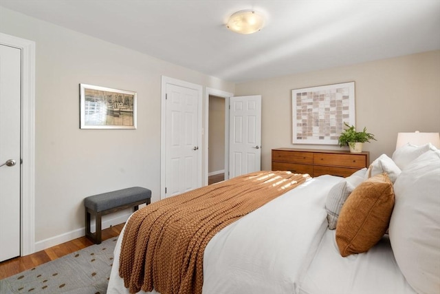 bedroom featuring hardwood / wood-style floors