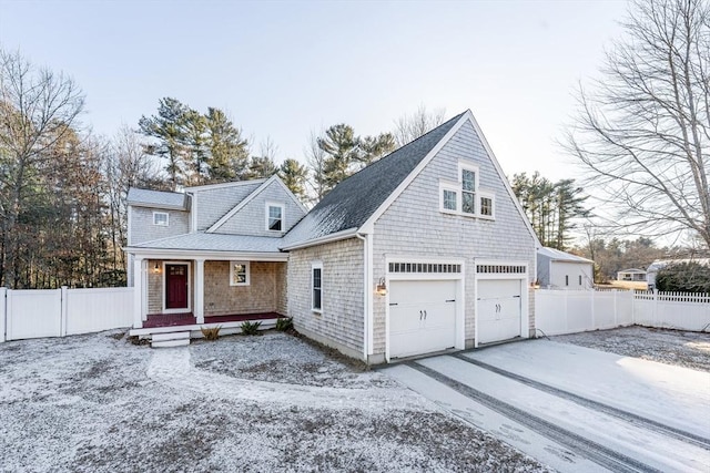 view of front of house featuring a garage