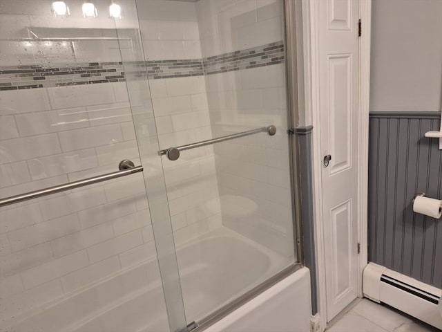 2 Neponset Pl, Canton, MA 02021 - full bathroom with baseboard heating and enclosed tub / shower combo