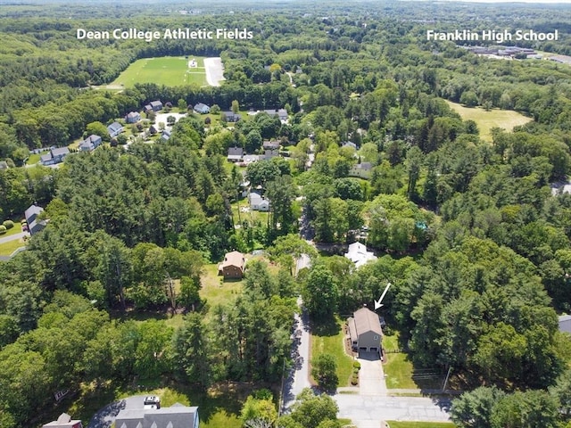300 Maple St, Franklin, MA 02038 - aerial view of a forest