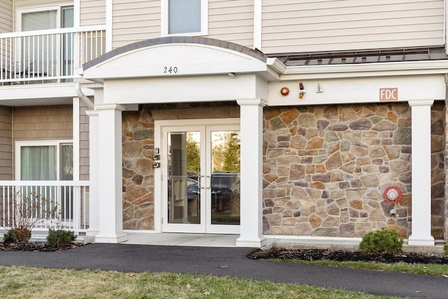 entrance to property with french doors