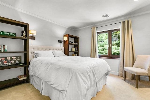 34 Lagrange St, Brookline, MA 02467 - carpeted bedroom featuring ornamental molding