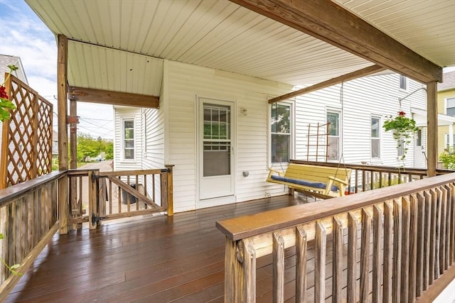 view of wooden terrace