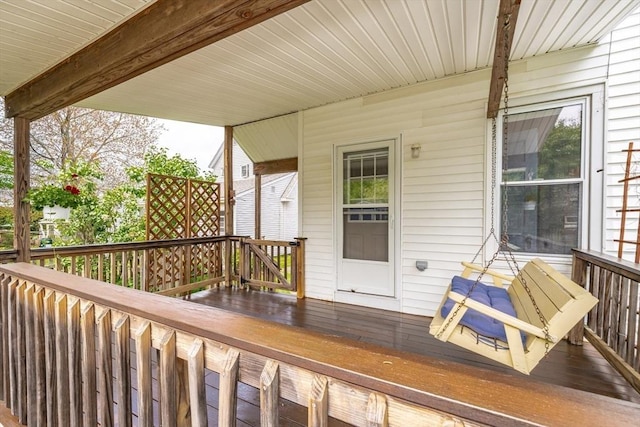 view of wooden deck