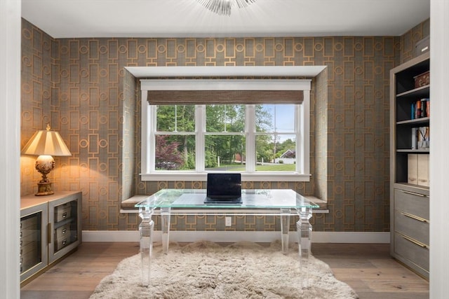 35 E St, Middleton, MA 01949 - office featuring light wood-type flooring and wallpapered walls